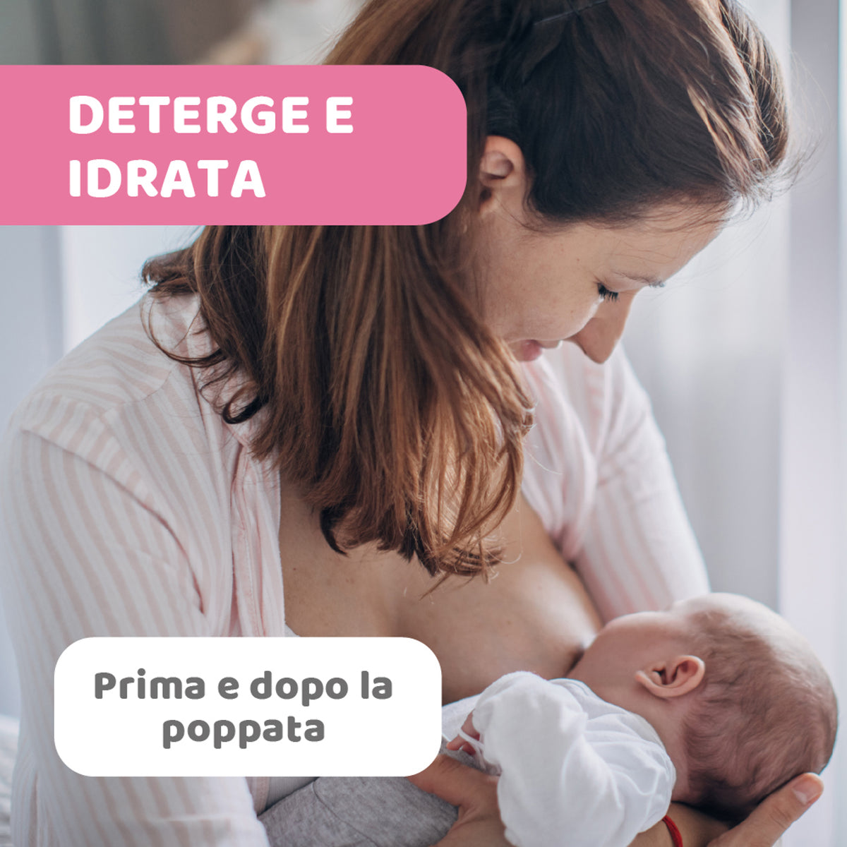 Confezione Chicco Salviettine Seno per la Mamma da 72 pezzi, detergenti e idratanti per prima e dopo la poppata.
