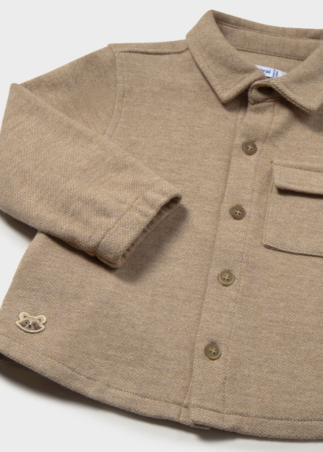 Camicia-giacca casual neonato Mayoral color tortora con taschino