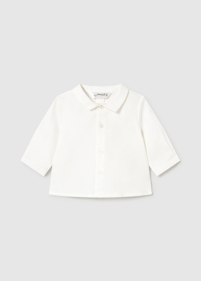 Camicia bianca con colletto del completo neonato Mayoral 3 pezzi