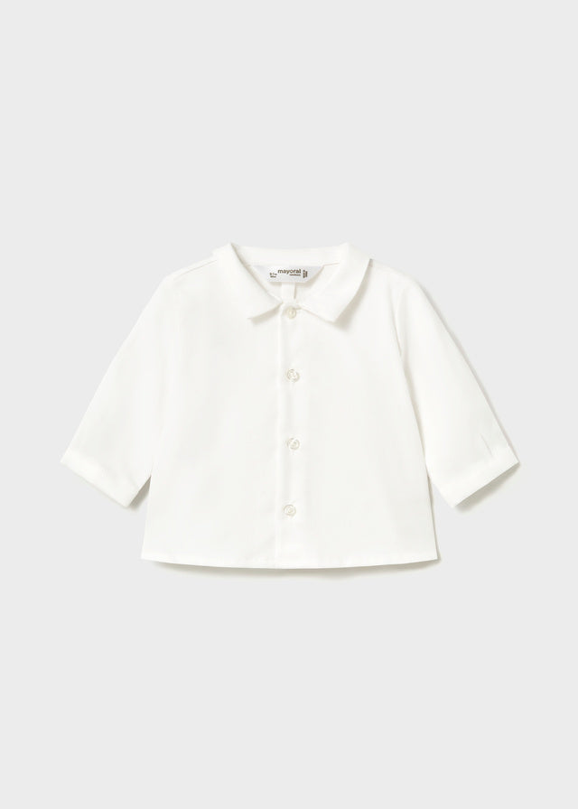 Camicia bianca con colletto del completo neonato Mayoral 3 pezzi