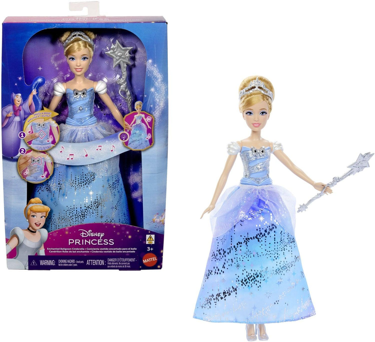 Cenerentola Ballo Incantato con bacchetta magica a forma di stella