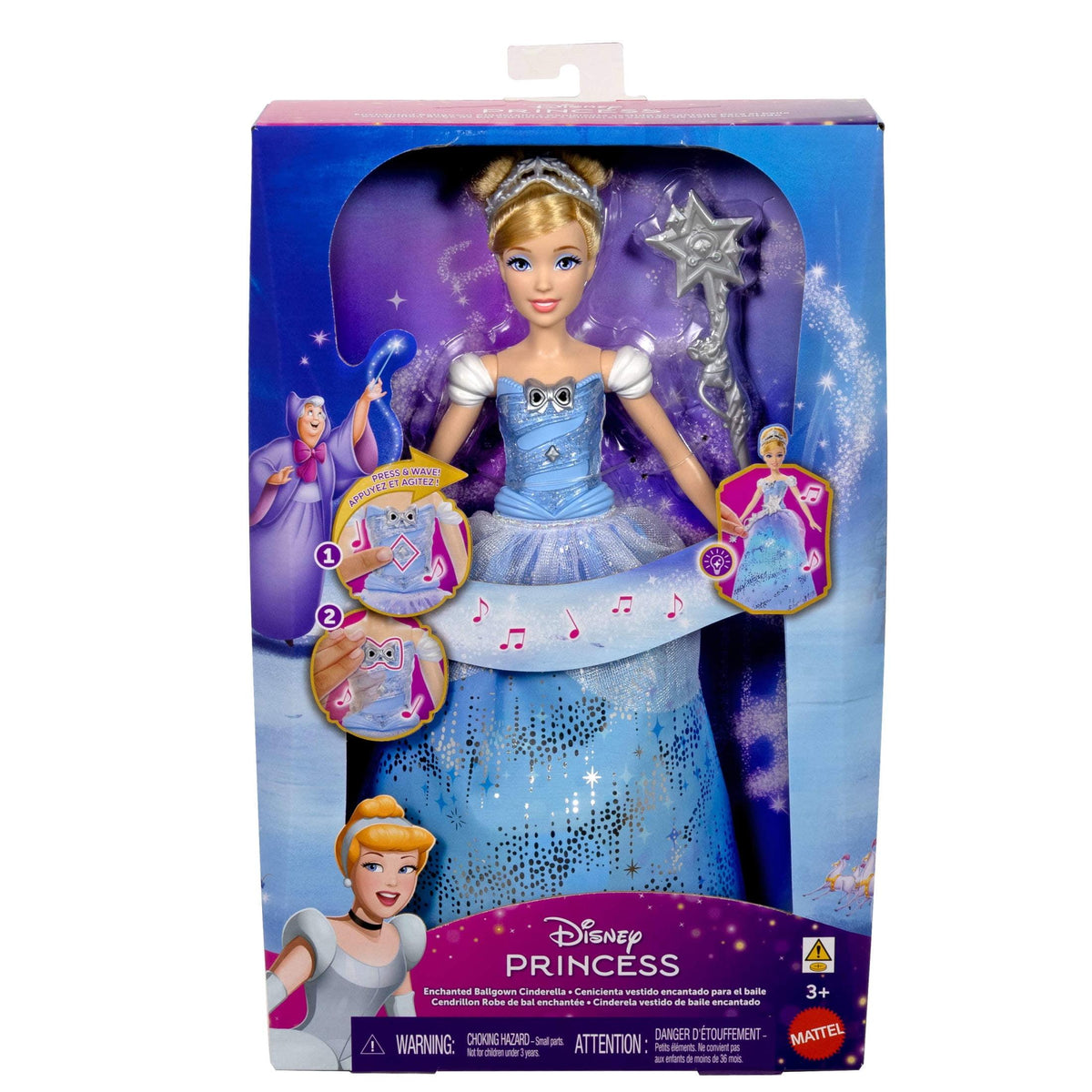 Cenerentola Ballo Incantato con bacchetta magica a forma di stella