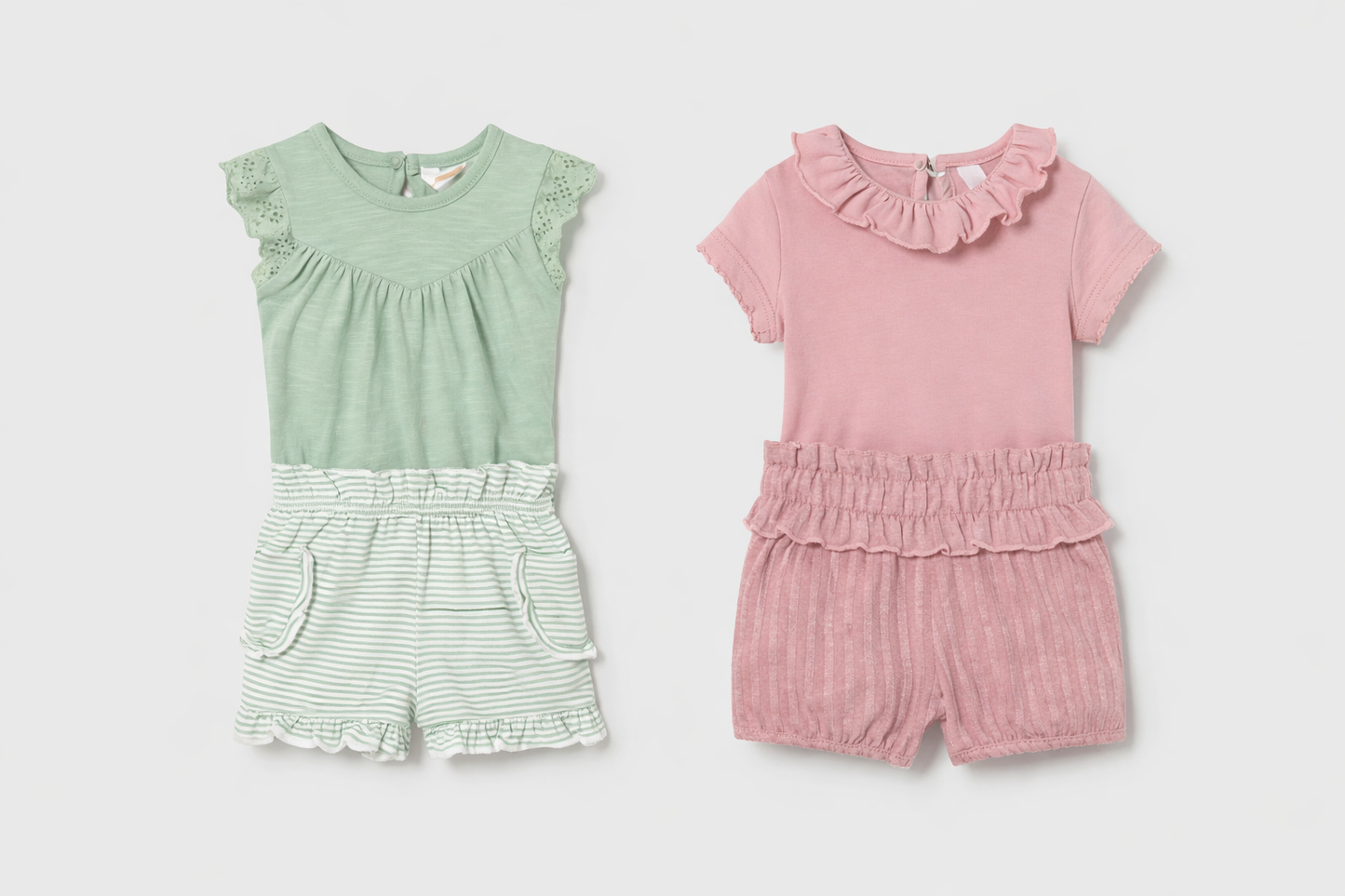 Completo pantaloncino e body neonata Mayoral