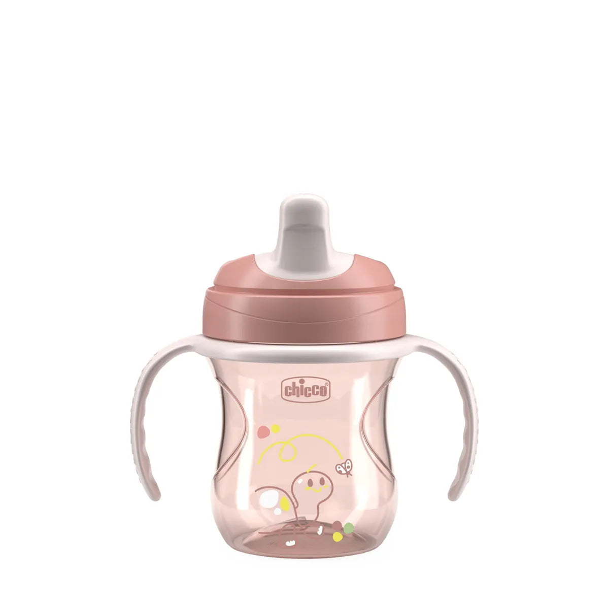 Chicco Set Prima Pappa rosa da 3 pezzi per bambini dai 6 mesi, confezione con piatto, tazza e cucchiaio.
