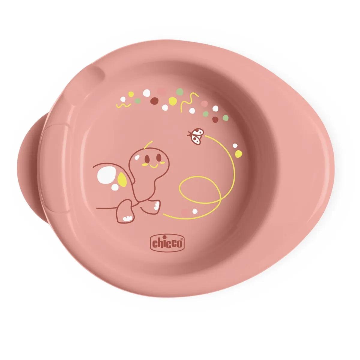Chicco Set Prima Pappa rosa da 3 pezzi per bambini dai 6 mesi, confezione con piatto, tazza e cucchiaio.