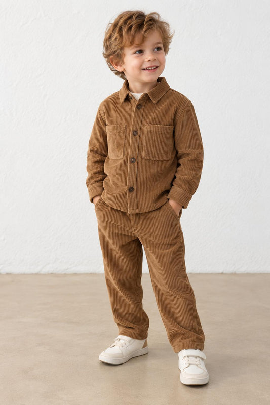 Camicia-Giacca Bambino in Velluto a Coste Marrone Mayoral