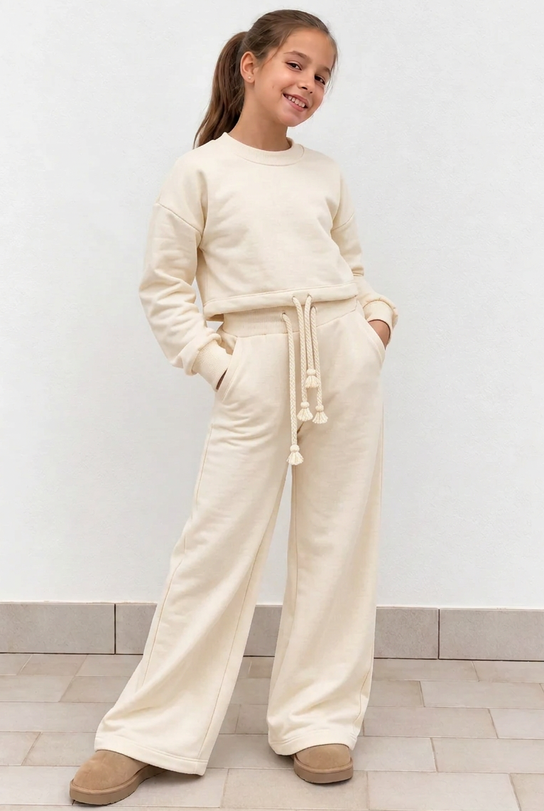 Completo Tuta Crema Ragazza 8-16 Anni Mavie Paris