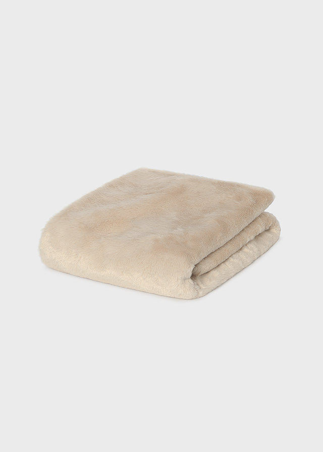 Copertina neonato Mayoral beige 80x100 cm con pompon