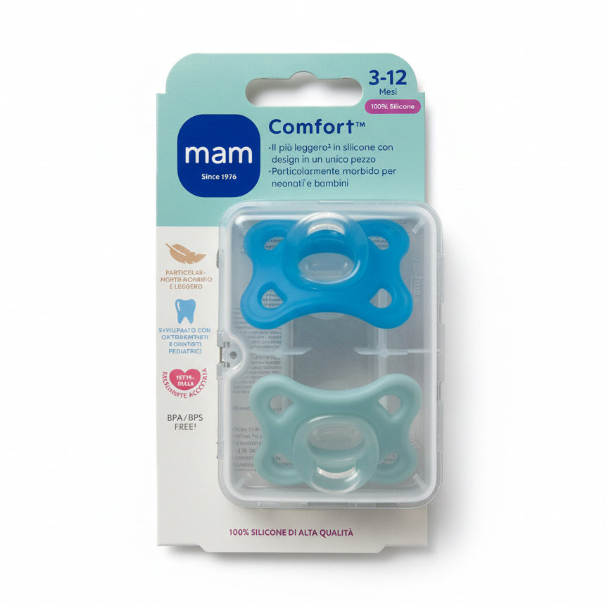 MAM COMFORT 3-12 SUCCHIETTO AZZURRO DOPPIO