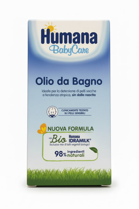 Humana Olio da Bagno 200 ml – Detergente Delicato e Nutriente