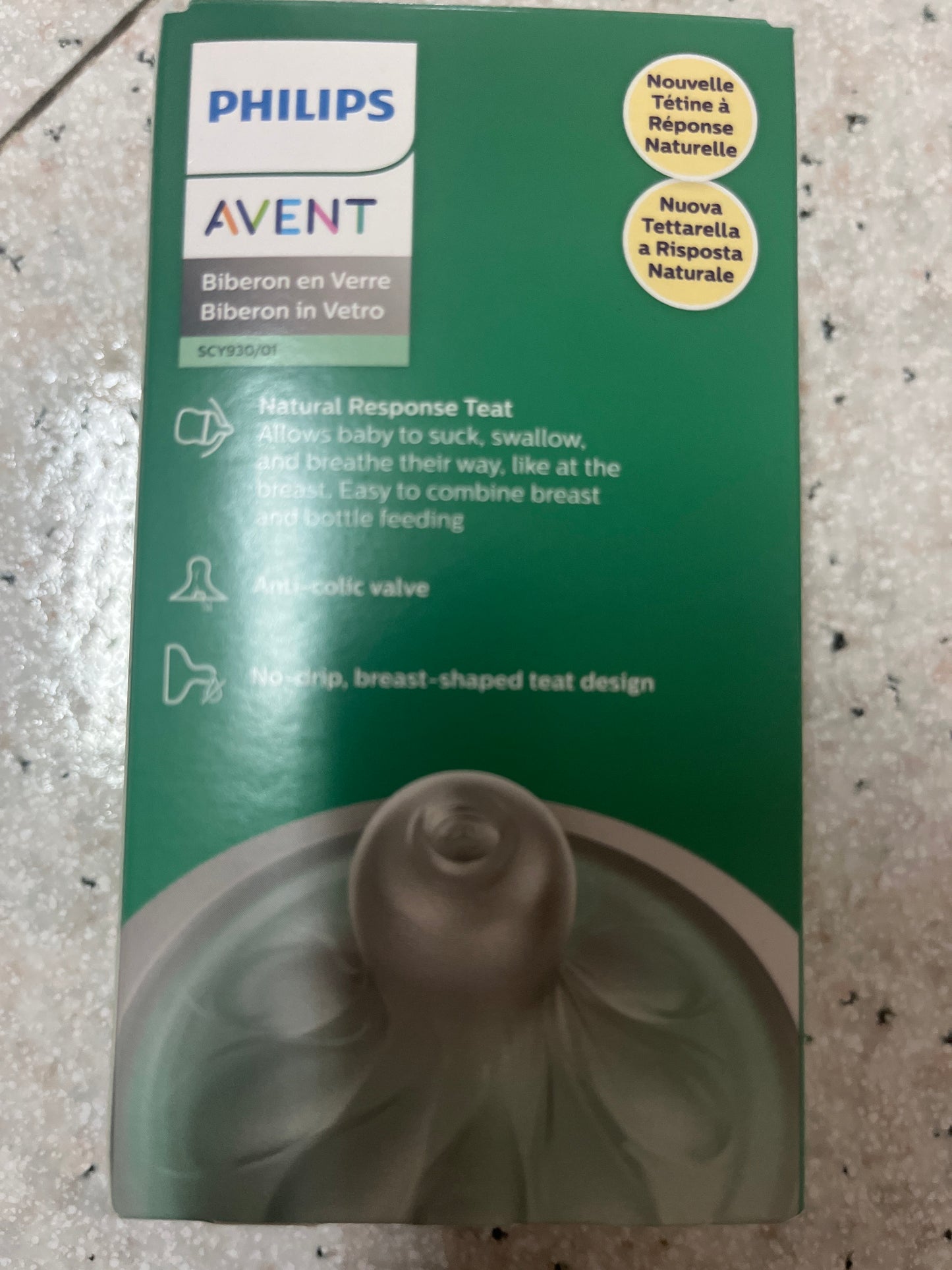 Avent Biberon Vetro Natural Response 120 ml