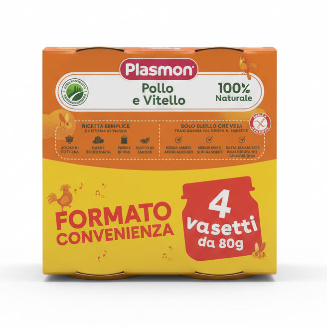 Plasmon omogeneizzato Pollo e Vitello 4x80GR