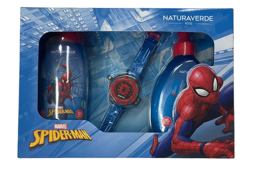 Spiderman Gift Set – Doccia Shampoo, Sapone e Orologio Spider-Man