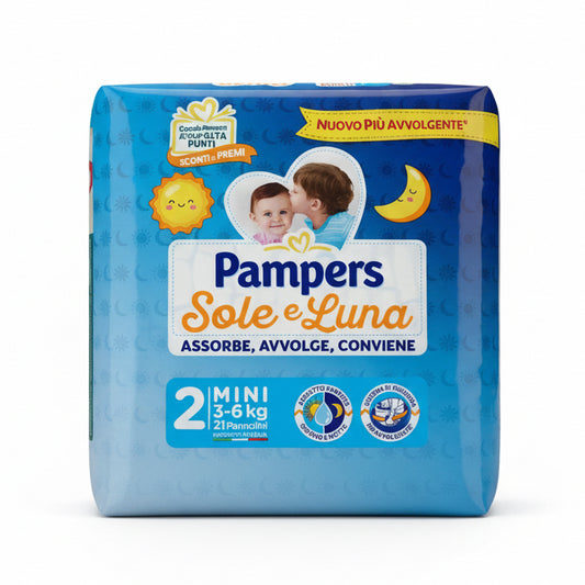 Pannolini Pampers Sole e Luna Pacco singolo taglie 2-3-4-5-6