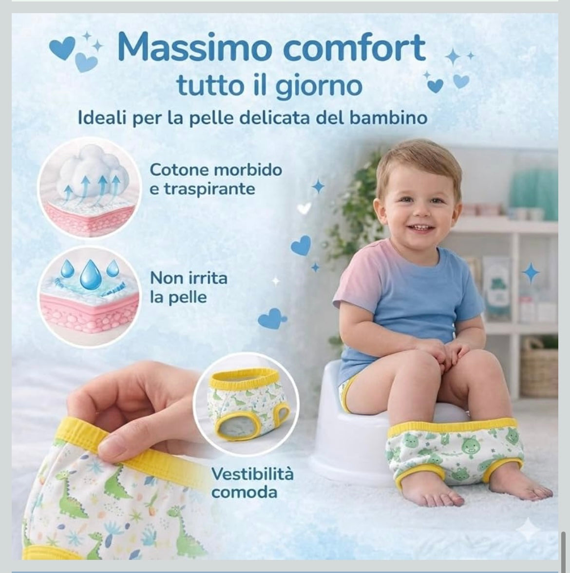 Ellepi Mutandine trainer bambino per spannolinamento