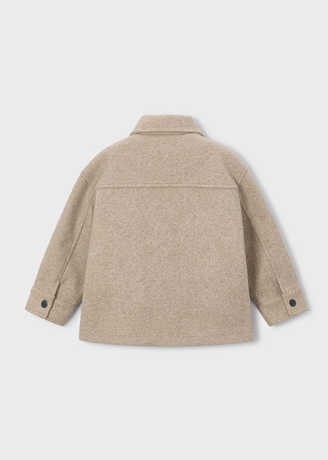 Giacca bambino Mayoral beige tortora vista posteriore