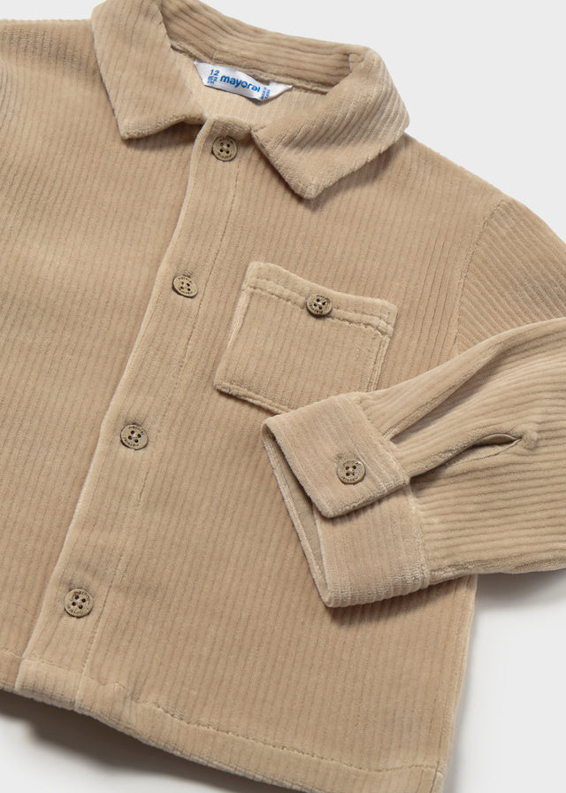 Giacca casual neonato Mayoral in velluto a costine color cammello