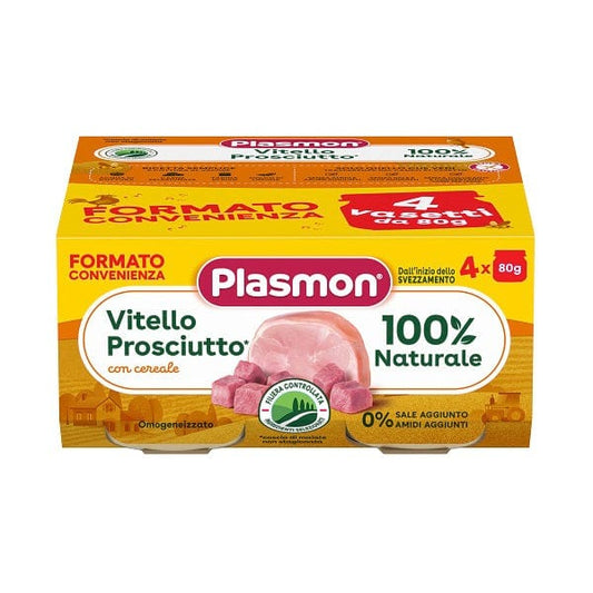 Plasmon omogeneizzato Vitello e Prosciutto 4x80 gr