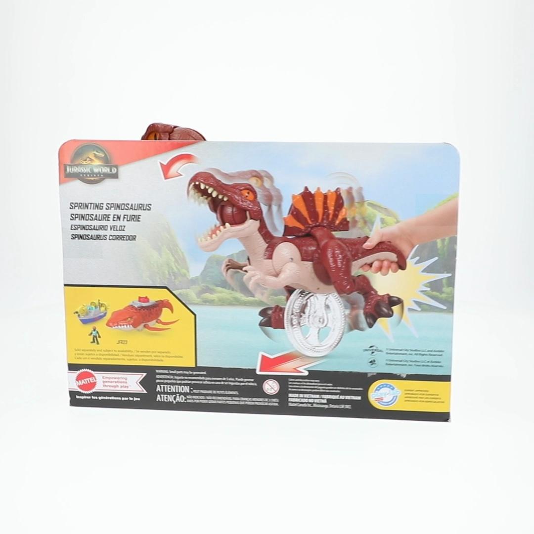 Spinosauro Jurassic World con movimento manuale e bocca apribile