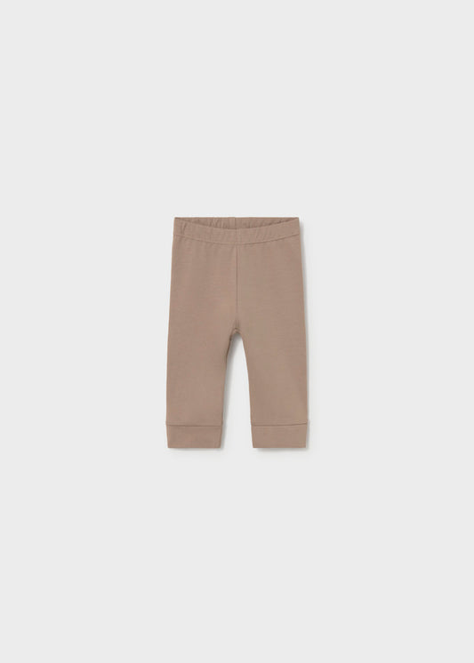 Leggings neonata basic color tortora con vita elasticizzata Mayoral