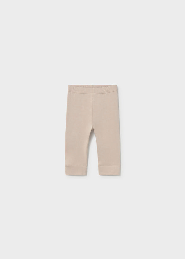 Leggings neonata beige basic con vita elasticizzata Mayoral