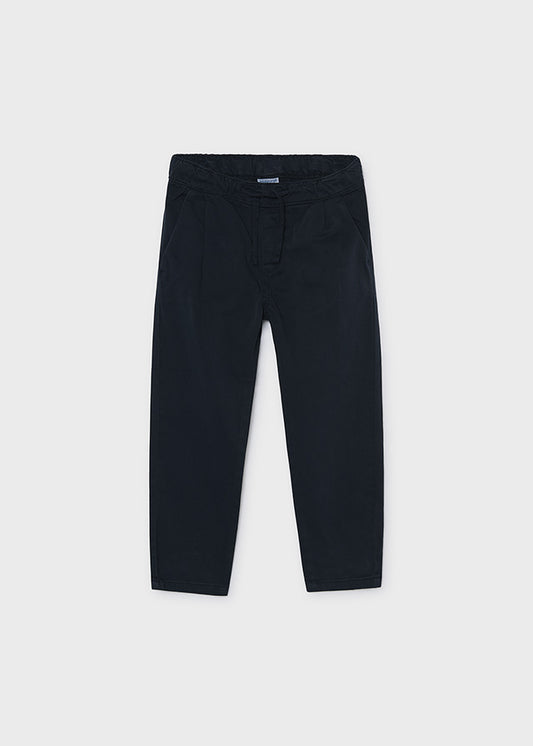 Pantalone chino jogger bambino Mayoral blu navy con coulisse