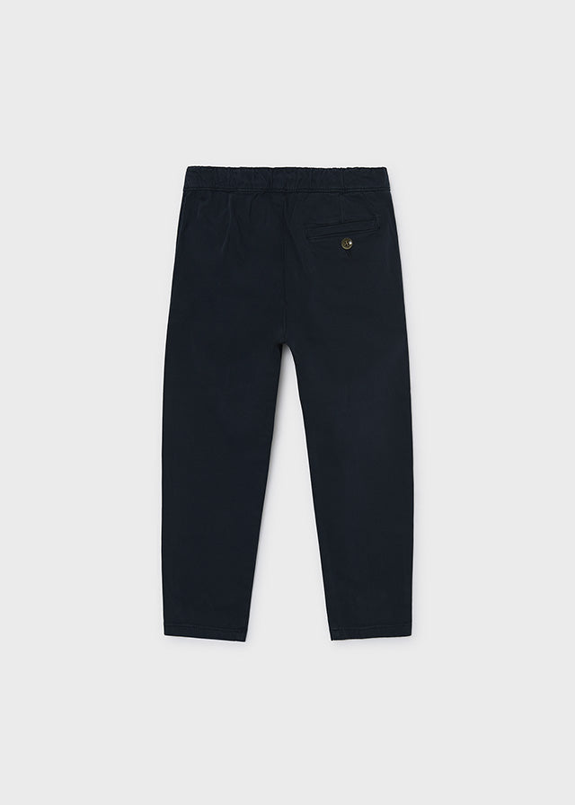 Pantalone chino jogger bambino Mayoral blu navy vista posteriore