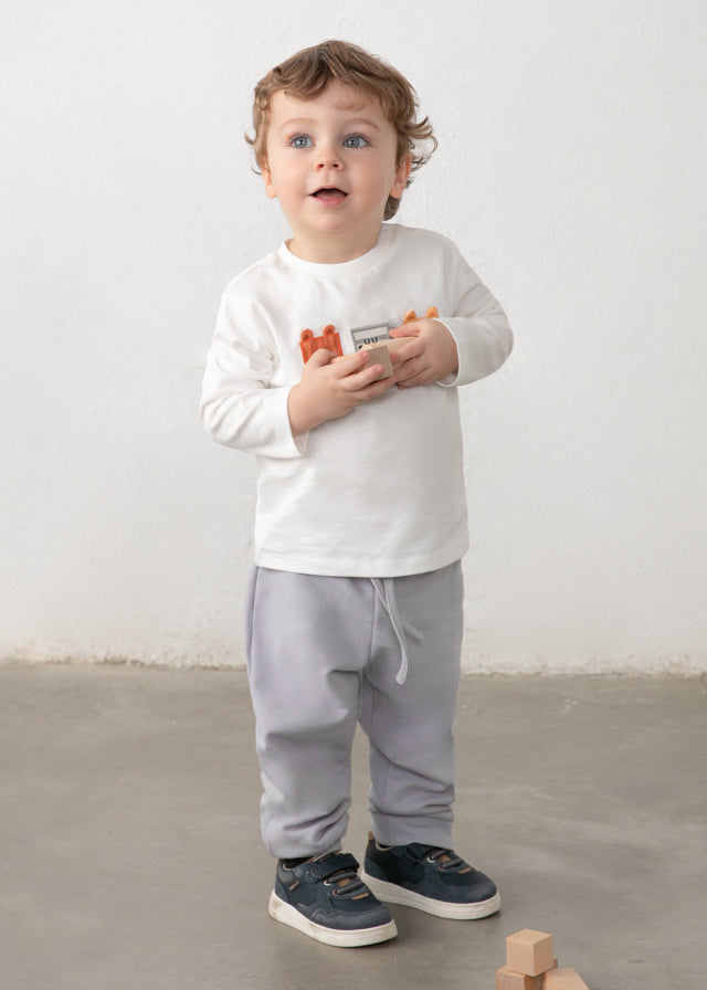 Pantalone tuta basic neonato Mayoral grigio chiaro
