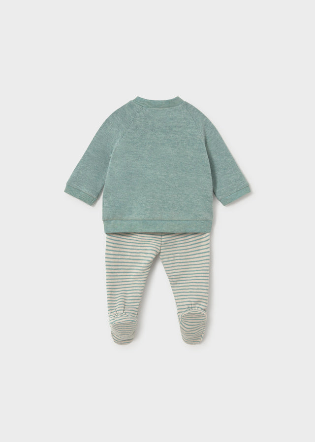 Retro_completo_neonato_Mayoral_con_felpa_verde_salvia_e_ghettina_a_righe