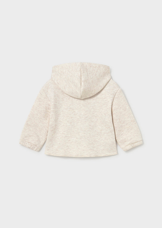 Retro felpa beige neonato Mayoral con cappuccio