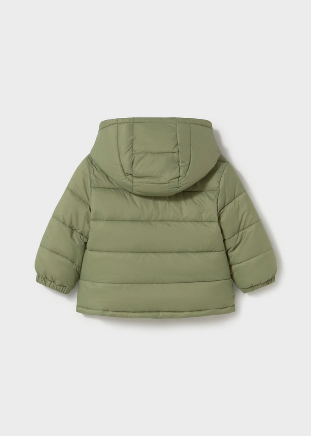 Retro giaccone reversibile verde neonato Mayoral con cappuccio