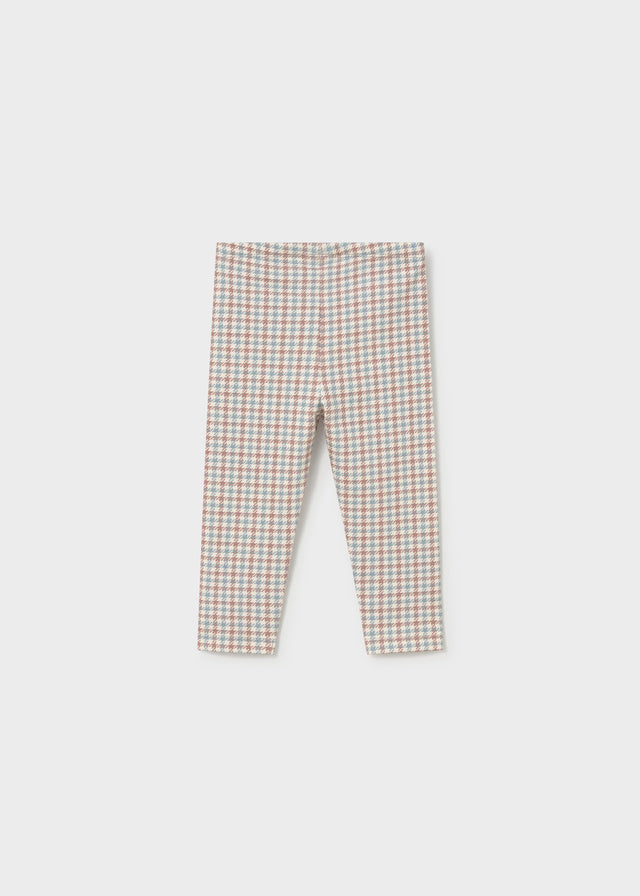 Retro leggings neonata Mayoral con fantasia pied-de-poule multicolore e vita elasticizzata