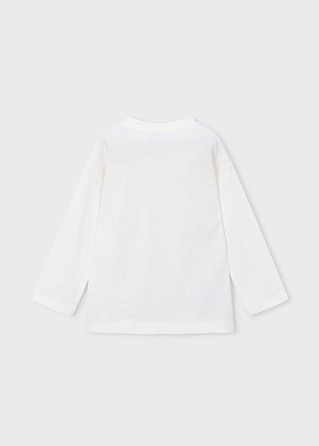 Retro maglia bambino Mayoral bianca a manica lunga