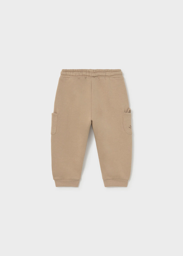 Retro pantalone jogger neonato Mayoral tortora con tasche laterali