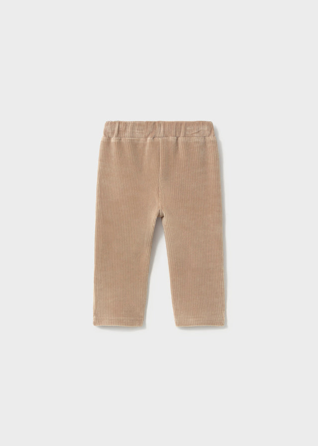 Retro pantalone neonato Mayoral beige in velluto a coste