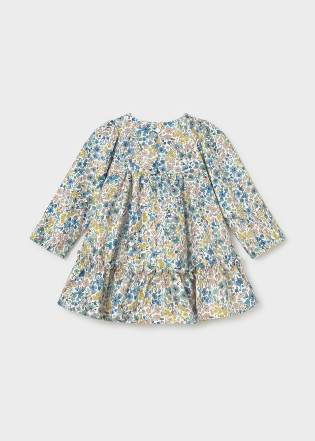 Retro vestito neonata Mayoral in velluto con fantasia floreale
