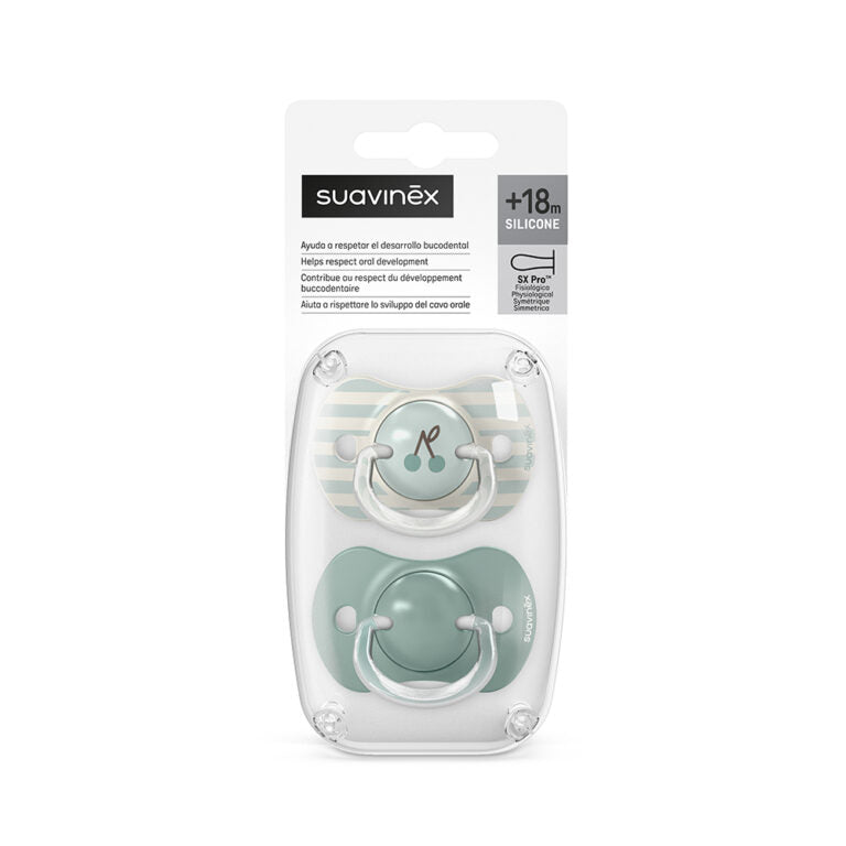 Suavinex Succhietto Birdies Verde Acqua Fisiologico 18+ mesi (2 pz)