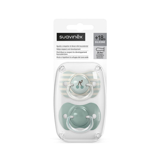 Suavinex Succhietto Birdies Verde Acqua Fisiologico 18+ mesi (2 pz)