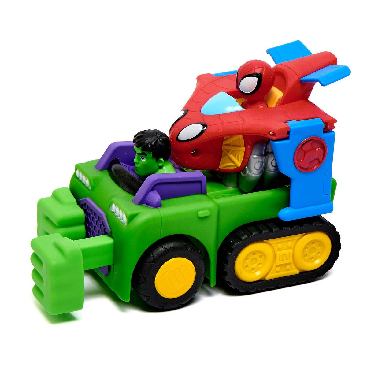 Spidey Team-Up Tank 2 in 1 con Hulk e Jet Spidey Marvel Jazwares SNF0323