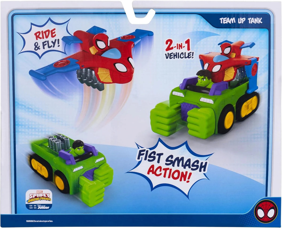 Spidey Team-Up Tank 2 in 1 con Hulk e Jet Spidey Marvel Jazwares SNF0323