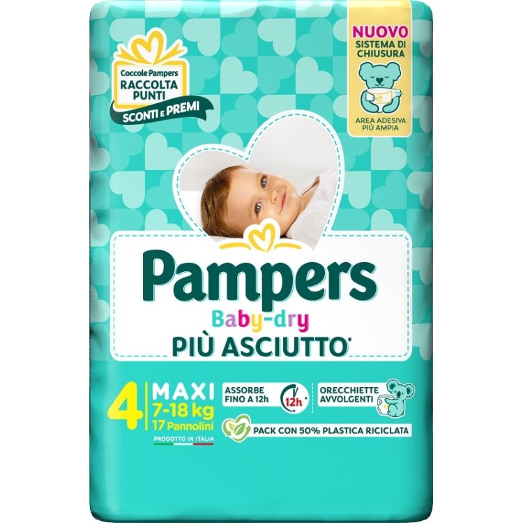 Pannolini Pampers Baby Dry Pacco singolo taglie 2-3-4-5-6