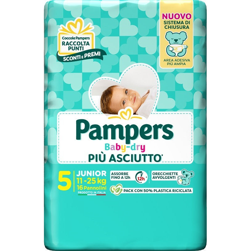 Pannolini Pampers Baby Dry Pacco singolo taglie 2-3-4-5-6