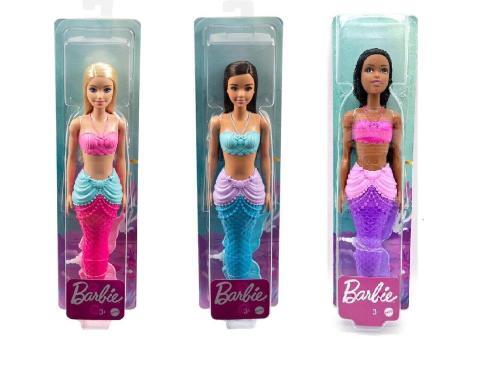 Mattel Barbie Dreamtopia Sirena R7220, bambola sirena modello assortito con coda colorata e capelli lunghi. Le immagini mostrano alcuni dei modelli disponibili, spediti in base alla disponibilità.