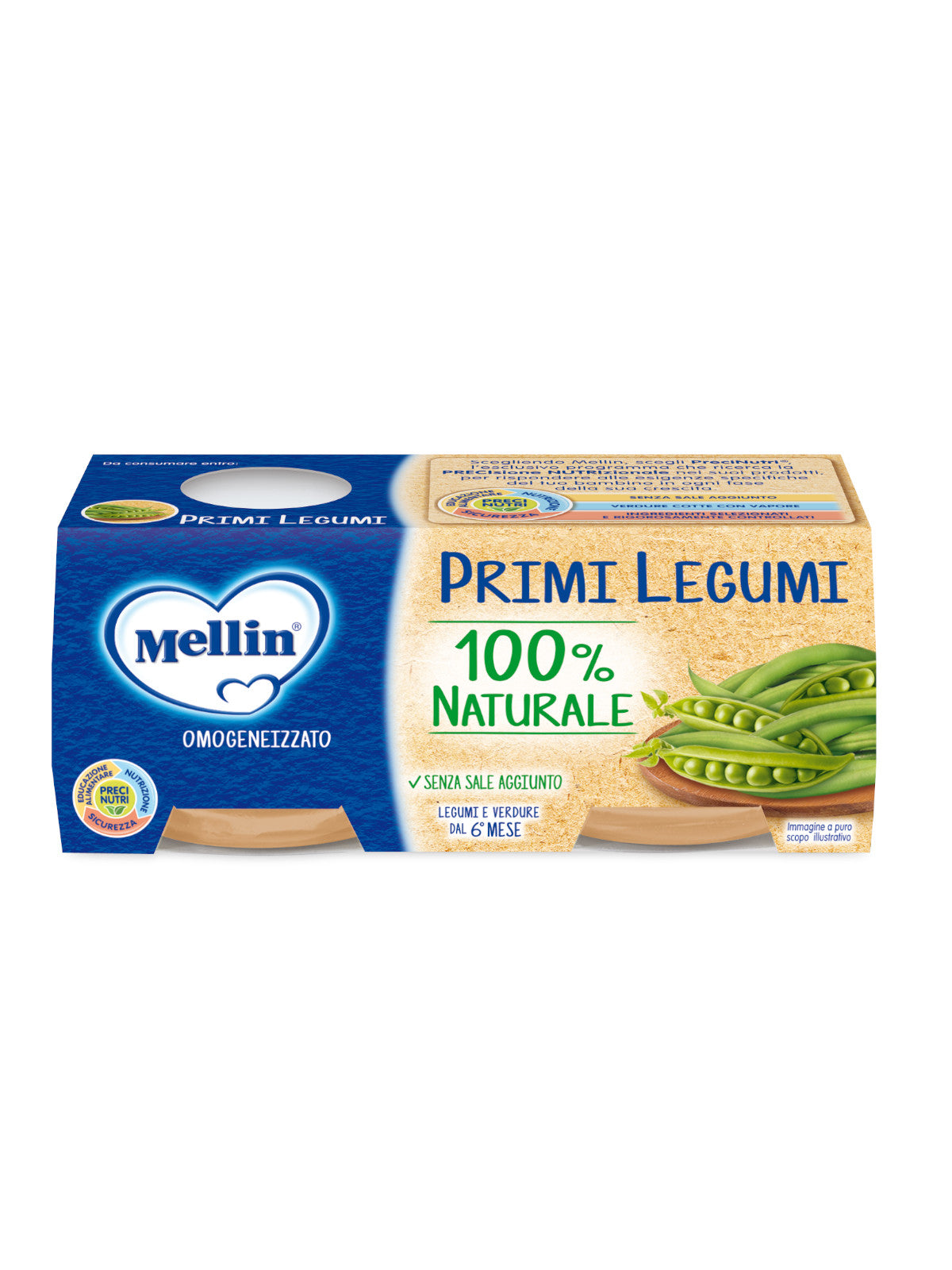 Omogeneizzato Primi Legumi 2×80 g Mellin