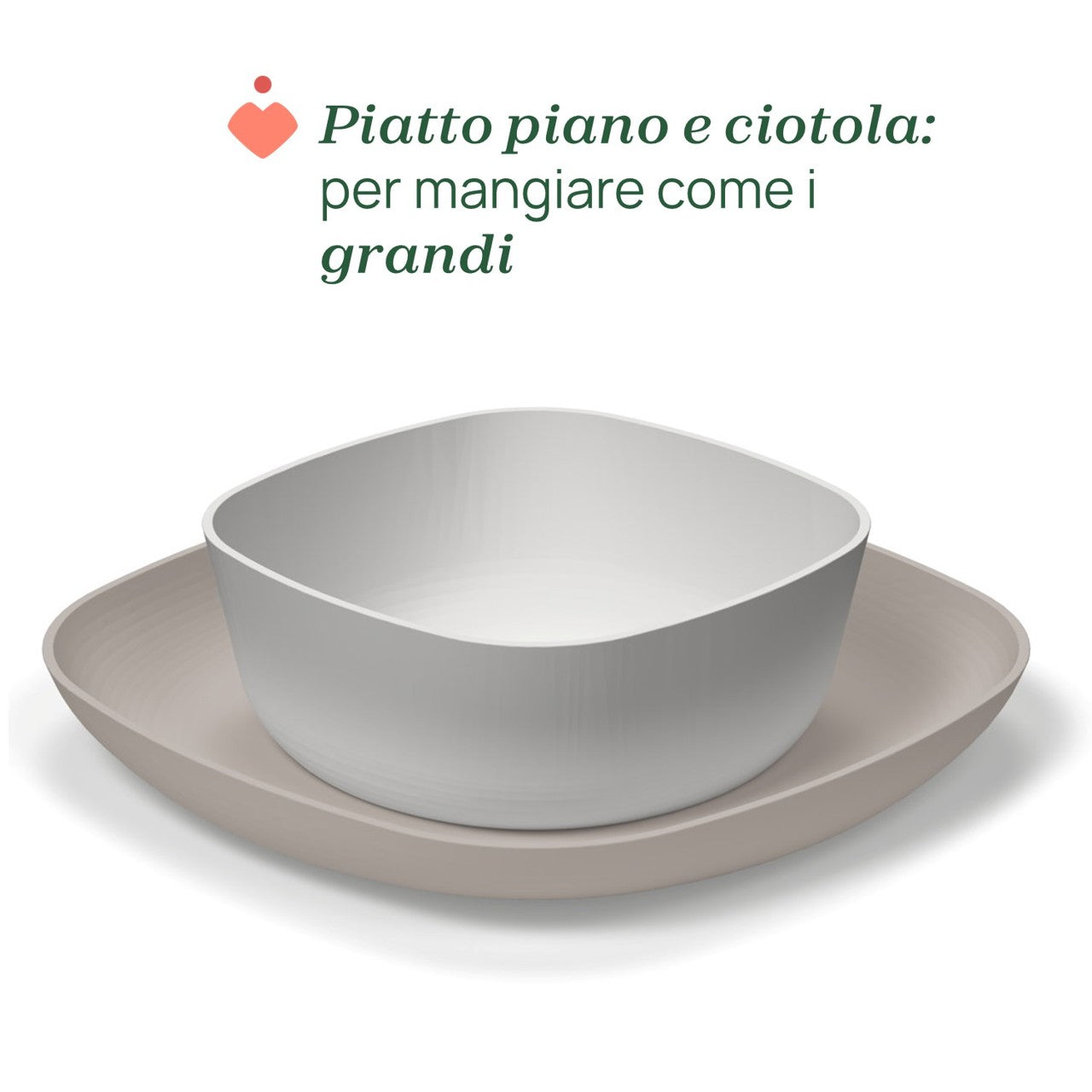 Chicco Baby's Dish Set 12m+ con piatto piano e ciotola, set pappa senza BPA utilizzabile nel microonde e lavabile in lavastoviglie.