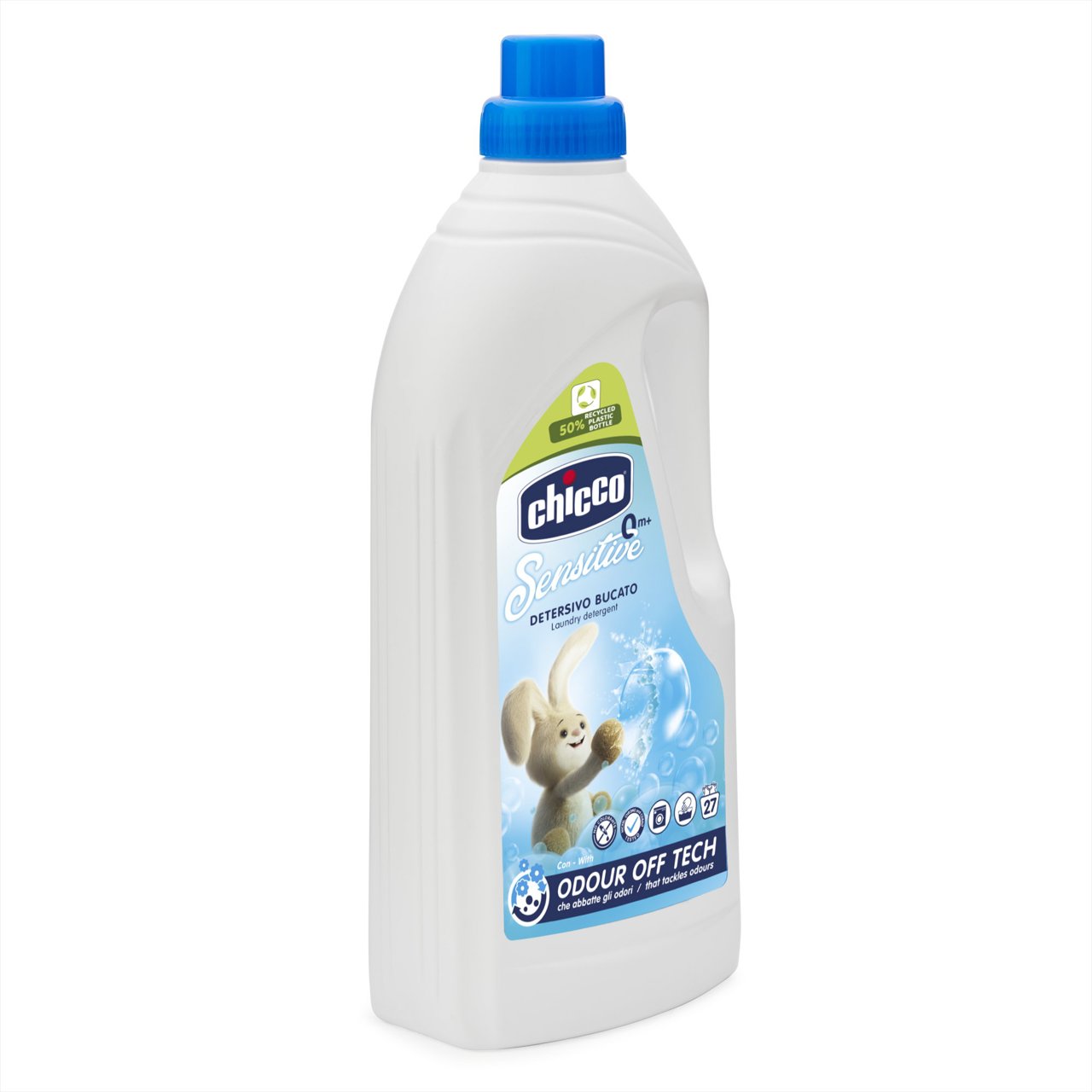 Chicco Detersivo Bucato Sensitive 1,5 L, detergente delicato per il bucato di neonati e bambini, ideale per pelli sensibili e adatto al lavaggio a mano e in lavatrice.
