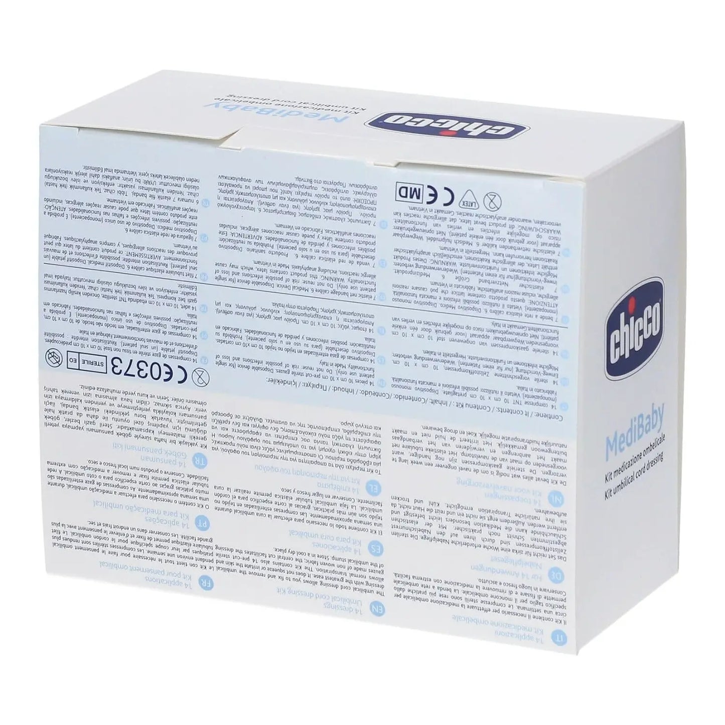 Chicco Mini Kit Ombelicale per la cura e l'igiene del cordone ombelicale del neonato fin dalla nascita.