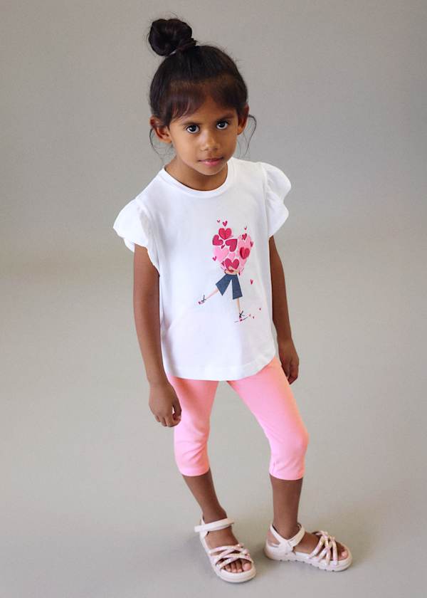 Completo 2 leggings e maglietta bambina Mayoral