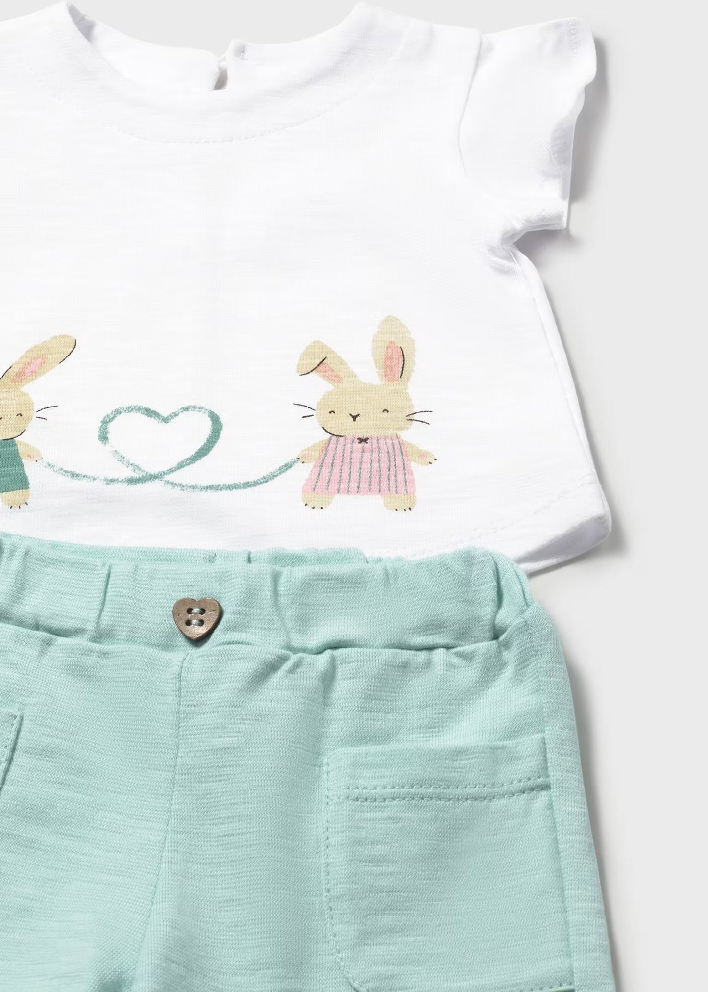 Completo pantaloncino e maglietta neonata Mayoral