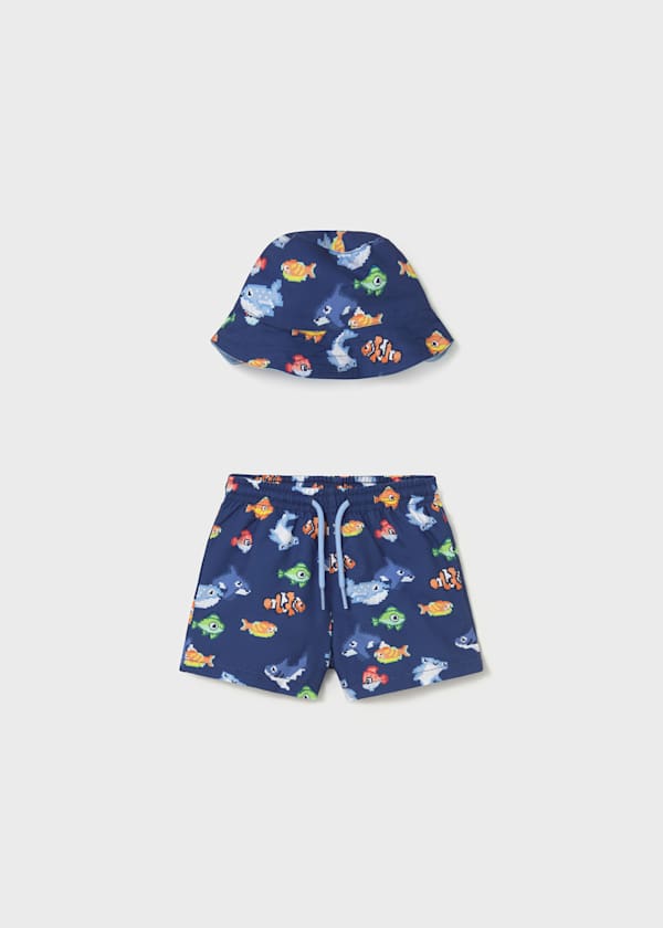 Costume neonato con cappellino fantasia mare Mayoral